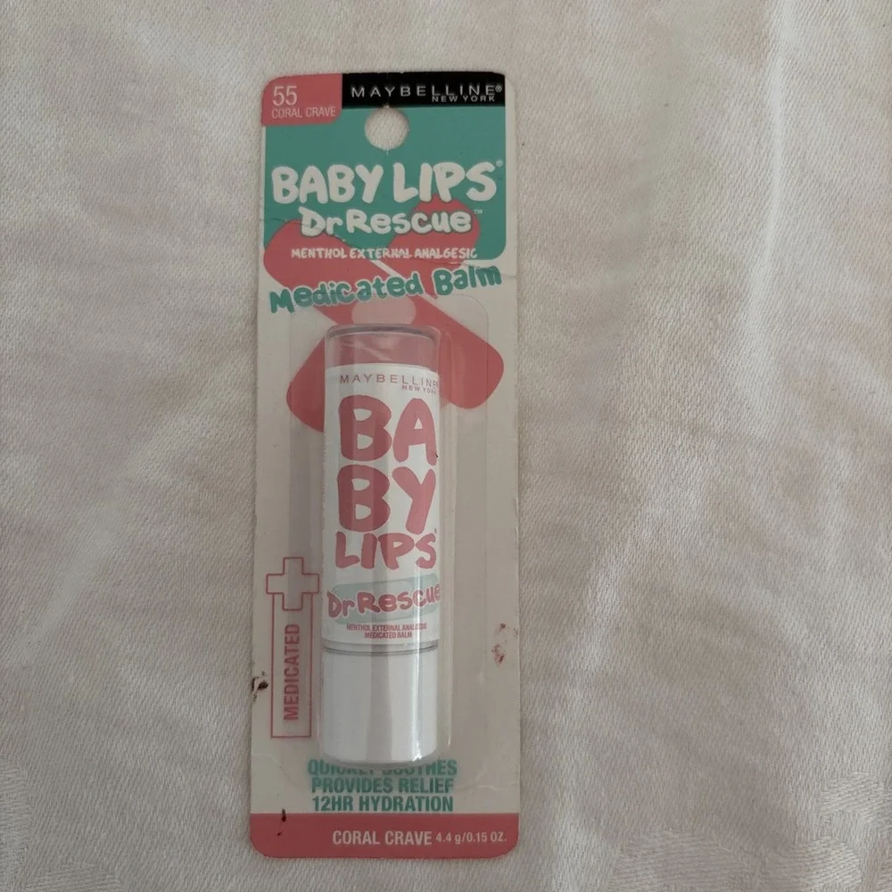 Maybelline New York Baby Lips Dr Rescue Medicated Balm w/Menthol Coral Crave #55